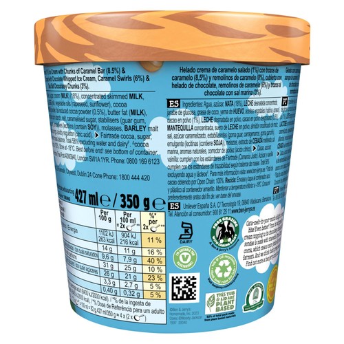 Ben & Jerry's Sundae Dulce De-Lish Ice Cream Tub Dessert thumbnail 3