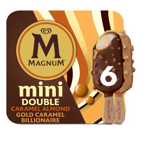 Magnum Mini Double Caramel Almond & Gold Caramel Billionaire Ice Cream