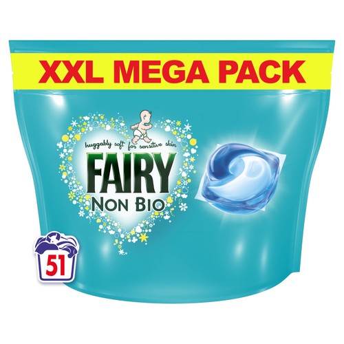 Fairy Non Bio Pods Washing Liquid Capsules for Sensitive Skin 50 Washes thumbnail 2