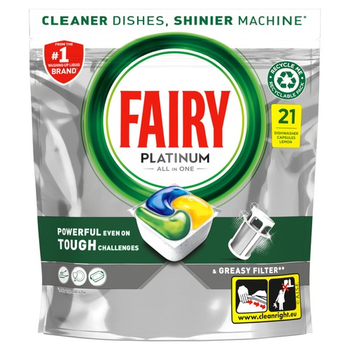 Fairy Platinum All in One Original Dishwasher Tablets thumbnail 2