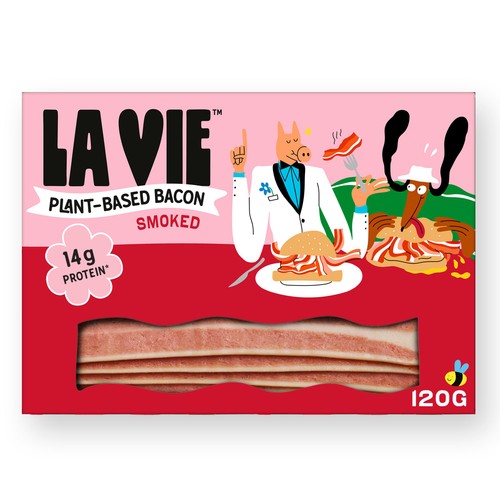 La Vie Plant-based Smoked Bacon Rashers, Vegan