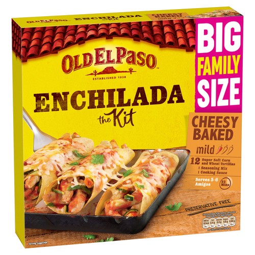 Old El Paso Family Pack Cheesy Baked Enchilada Kit 750g thumbnail 2