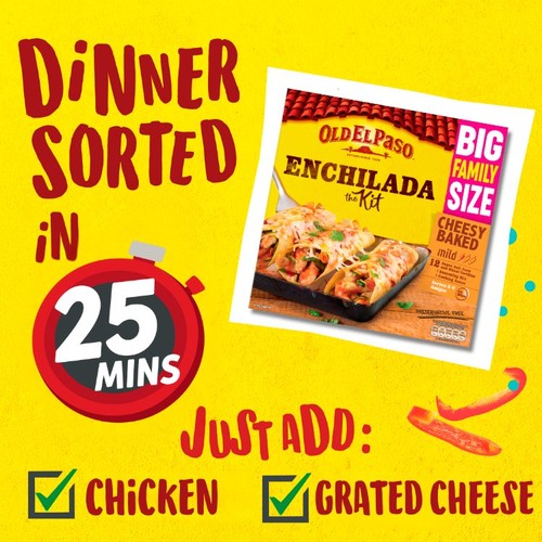 Old El Paso Family Pack Cheesy Baked Enchilada Kit 750g thumbnail 4