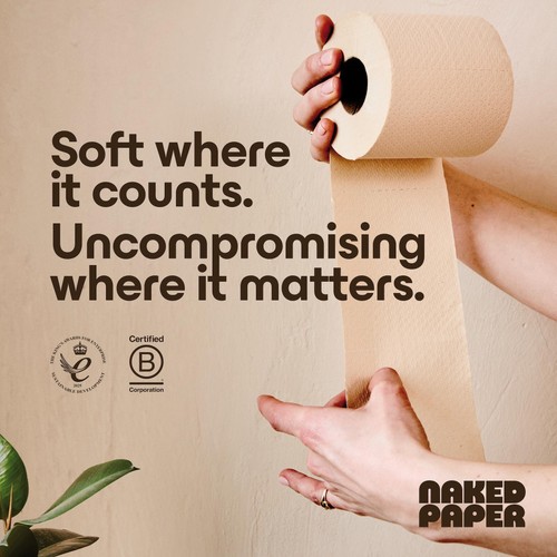Naked Paper Unbleached Super Soft Extra Long Bamboo Toilet Paper thumbnail 6