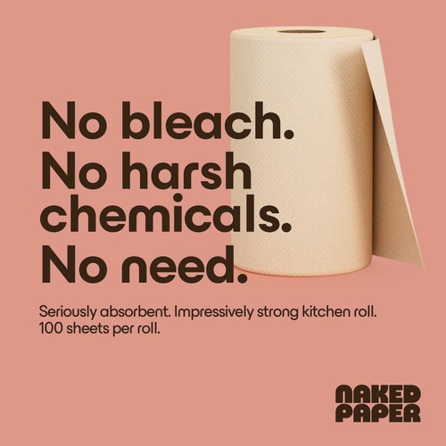 Naked Paper Unbleached Super Absorbent Bamboo Kitchen Roll thumbnail 2