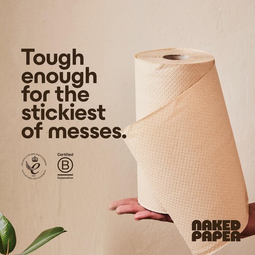 Naked Paper Unbleached Super Absorbent Bamboo Kitchen Roll thumbnail 5