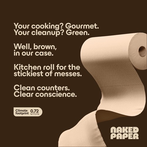 Naked Paper Unbleached Super Absorbent Bamboo Kitchen Roll thumbnail 7
