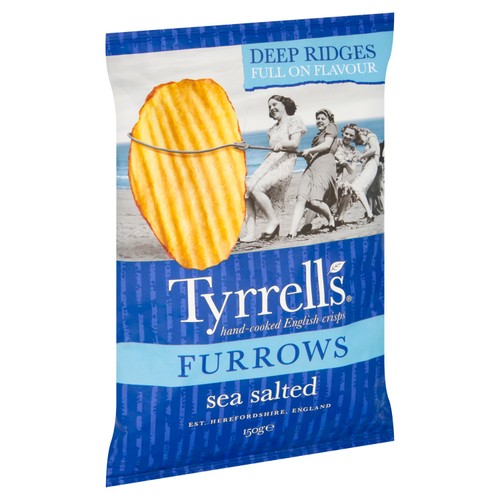 Tyrrells Furrows Sea Salted Sharing Crisps thumbnail 2