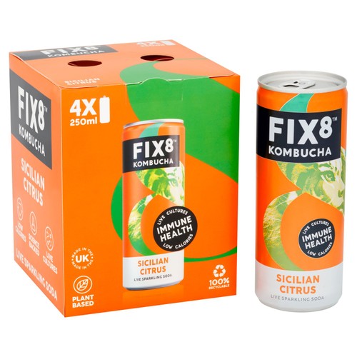 Fix8 Sicilian Citrus Kombucha Multipack