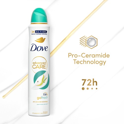 Dove Advanced Antiperspirant Deodorant Pear & Aloe Vera Aerosol thumbnail 6