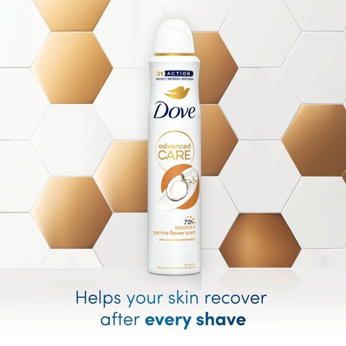 Dove Women Advanced Antiperspirant Deodorant Coconut & Jasmine Aerosol thumbnail 5