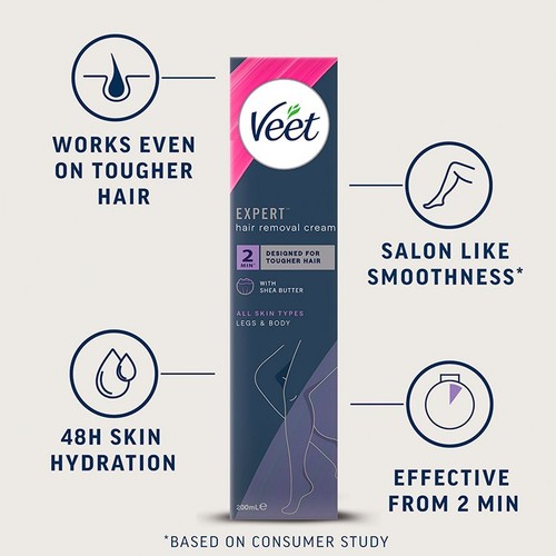 Veet Expert Hair Removal Cream Legs & Body thumbnail 2