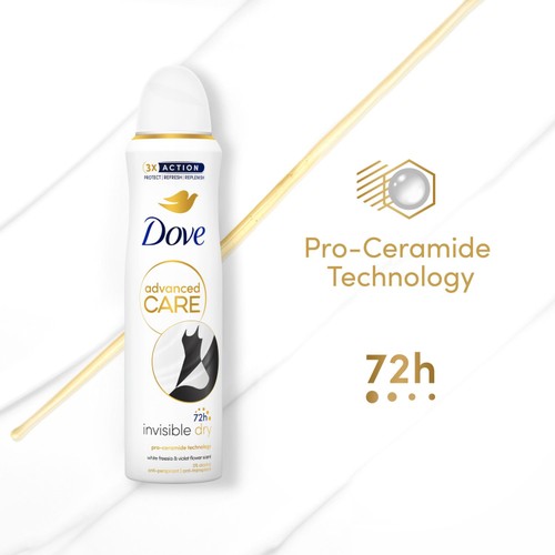 Dove Women Advanced Antiperspirant Deodorant Invisible Dry Aerosol thumbnail 3