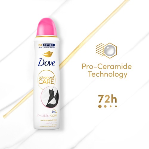 Dove Women Advanced Antiperspirant Deodorant Invisible Care Aerosol thumbnail 5
