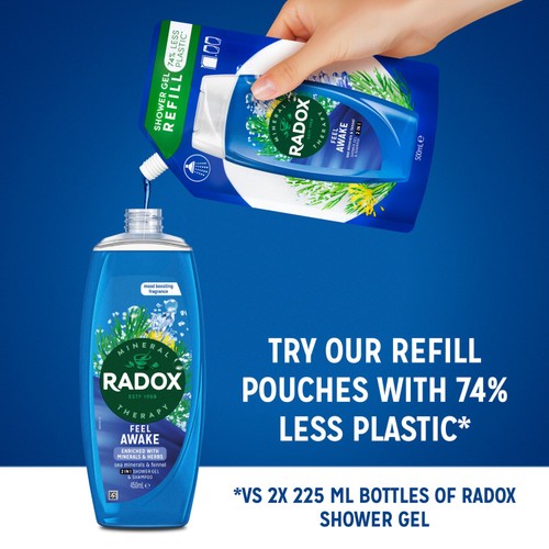Radox Feel Awake Mood Boosting 2-in-1 Shower Gel & Shampoo thumbnail 6
