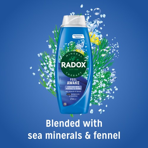 Radox Feel Awake Mood Boosting 2-in-1 Shower Gel & Shampoo thumbnail 2