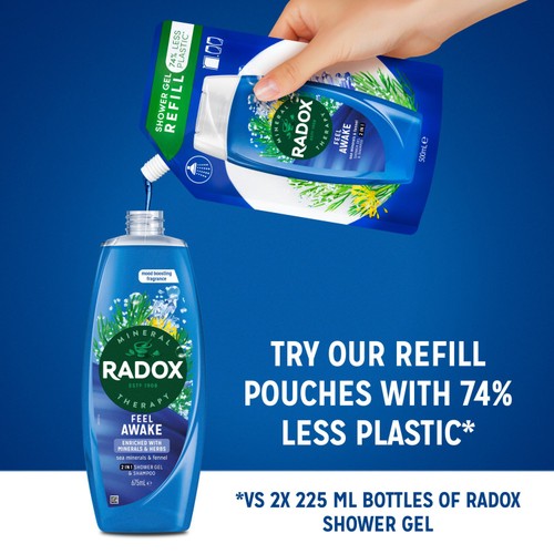 Radox Feel Awake Mood Boosting 2-in-1 Shower Gel & Shampoo thumbnail 6