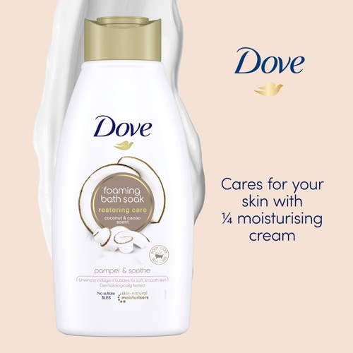Dove Bubble Bath Soak Restoring Care Coconut & Cacao thumbnail 5