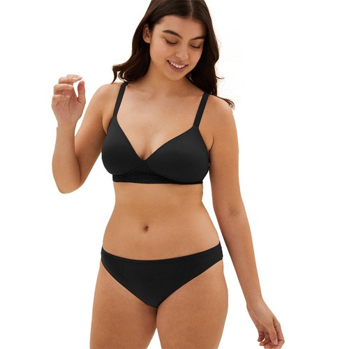 M&S Body Lace Bikini Knickers, 3 Pack, 8, Black thumbnail 2