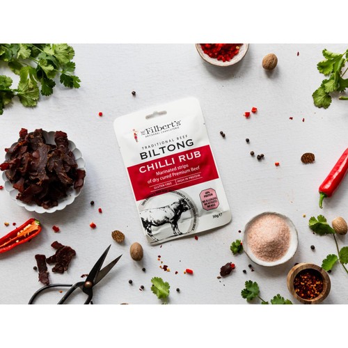 Mr Filberts Traditional Beef Biltong - Chilli Rub thumbnail 3