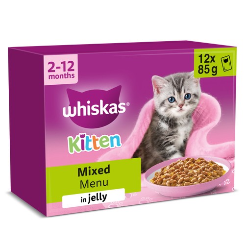 Whiskas Kitten 2-12months Mixed Fish & Meat in Jelly