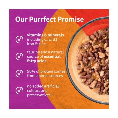 Whiskas 1+ Duo Meaty Combos Adult Wet Cat Food Pouches in Jelly thumbnail 2