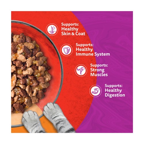 Whiskas 1+ Duo Meaty Combos Adult Wet Cat Food Pouches in Jelly thumbnail 4