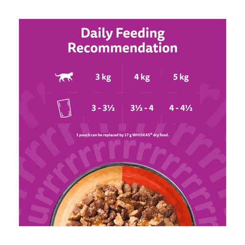 Whiskas 1+ Duo Meaty Combos Adult Wet Cat Food Pouches in Jelly thumbnail 5