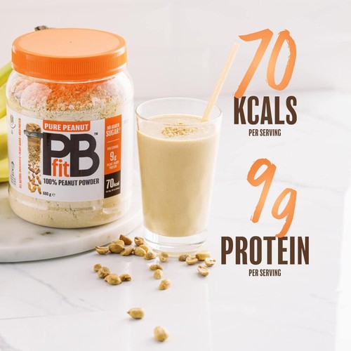 PBfit Pure Peanut Powder - 9g Plant Based Protein and 82% Less Fat thumbnail 2