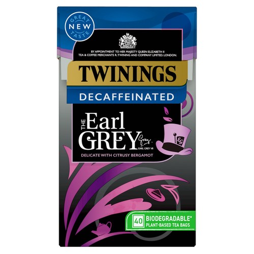 Twinings Decaffeinated Earl Grey Tea 40 Tea Bags thumbnail 2