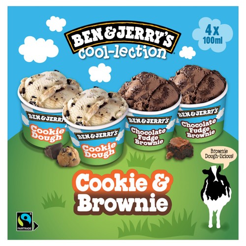 Ben & Jerry's Cookie & Brownie Cool-lection Ice Cream Mini Cup Multipack thumbnail 2
