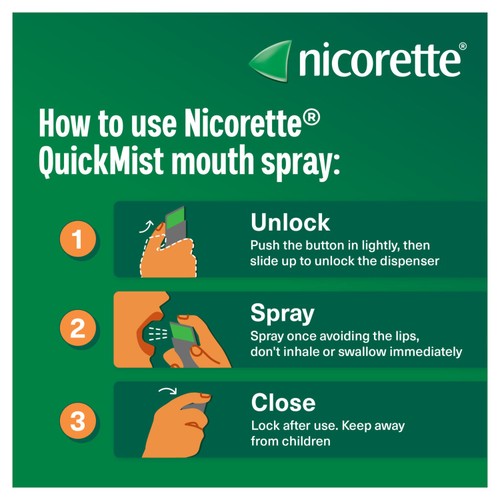 Nicorette Quickmist Mouthspray, Freshmint, Quit Vaping Aid thumbnail 2