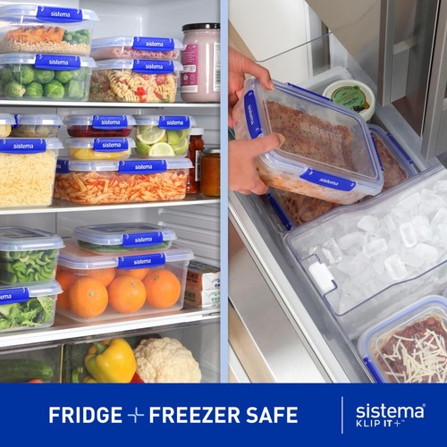 Sistema Klip It Plus 1L Containers 3 Pack Airtight Food Storage thumbnail 4