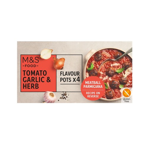 M&S 4 Tomato Garlic & Herb Flavour Pots