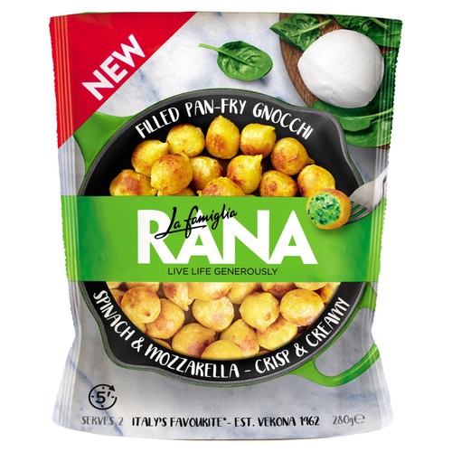 La Famiglia Rana Filled Pan-Fry Gnocchi Spinach & Mozzarella thumbnail 2