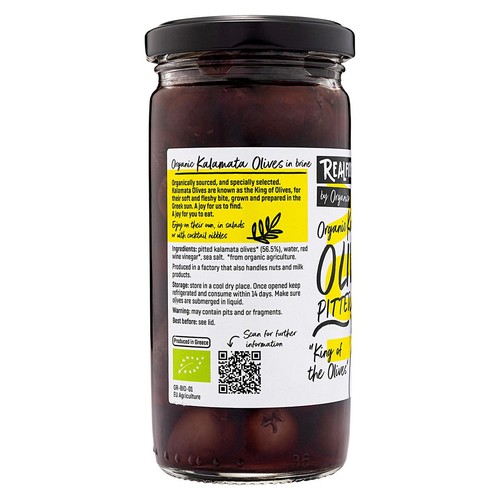 Realfoods Organic Kalamata Pitted Olives thumbnail 2