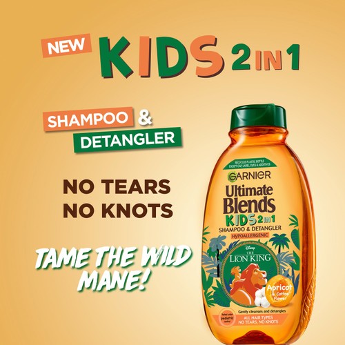 Garnier Ultimate Blends 2-in-1 Kids Apricot No Tears Shampoo thumbnail 2