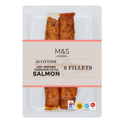 M&S Scottish Hot Smoked Tandoori Salmon Fillets