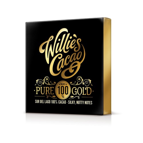Willie's Cacao Pure 100% Gold, 100% Sur del Lago Cacao