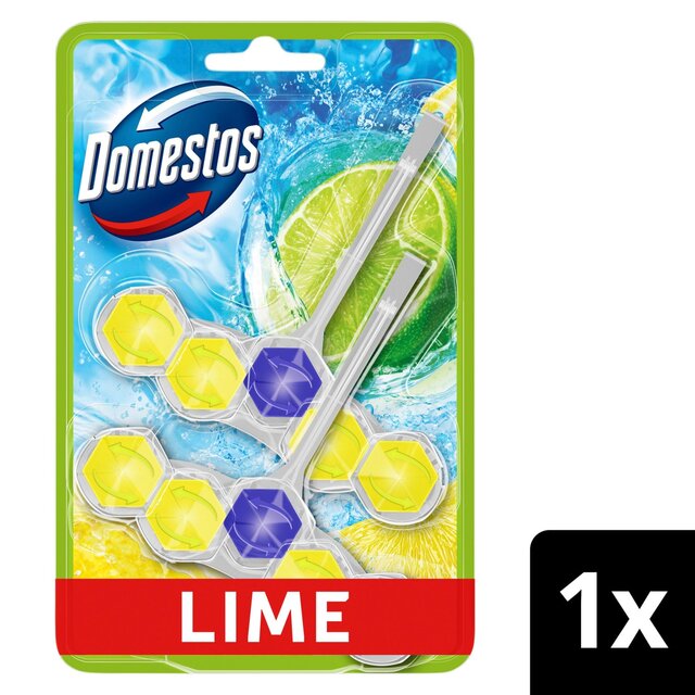 Domestos Power 5 Lime Toilet Rim Block Duo Pack