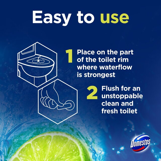 Domestos Power 5 Lime Toilet Rim Block Duo Pack thumbnail 7