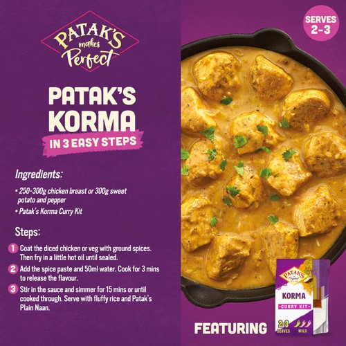 Patak's Korma Curry Meal Kit thumbnail 2