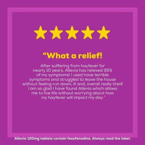 Allevia Hayfever Allergy Relief Tablets Fexofenadine thumbnail 3