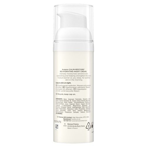 Aveeno Face Calm+Restore Rehydrating Night Cream Moisturiser thumbnail 9