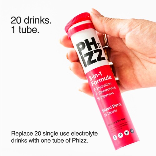Phizz Mixed Berry 3-in-1 Hydration, Electrolytes and Vitamins Effervescent thumbnail 8