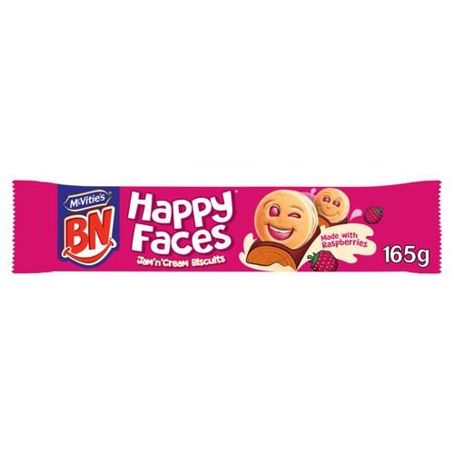 McVitie's BN Happy Faces Jam & Cream Biscuits