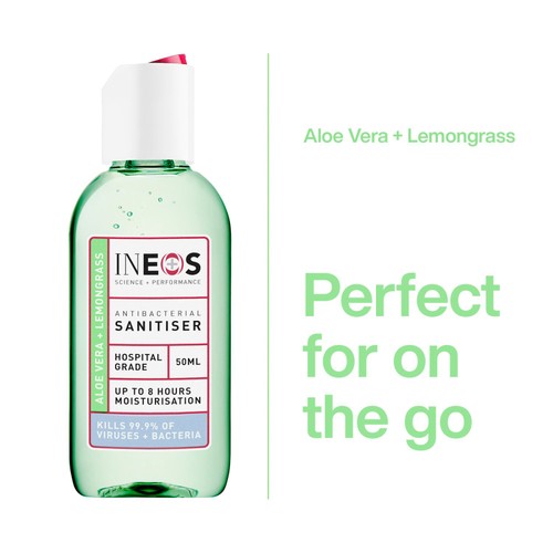 INEOS Anti Viral & Anti Bacterial Hand Sanitiser Gel Aloe & Lemongrass thumbnail 2