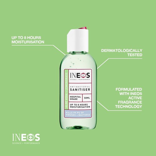 INEOS Anti Viral & Anti Bacterial Hand Sanitiser Gel Aloe & Lemongrass thumbnail 3