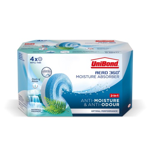 Unibond AERO 360 Moisture Absorber Waterfall Refill Tab