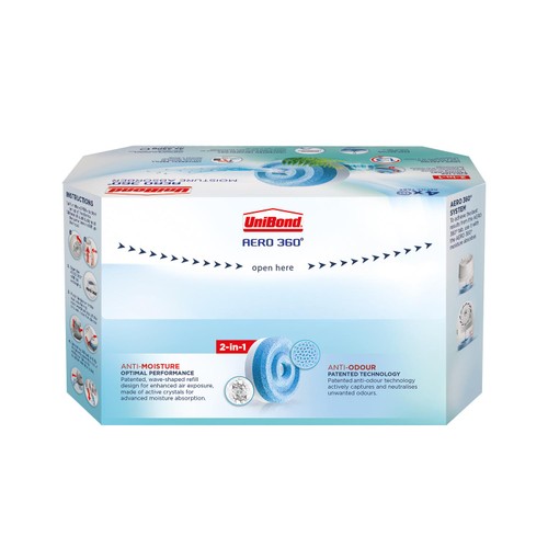 Unibond AERO 360 Moisture Absorber Waterfall Refill Tab thumbnail 2